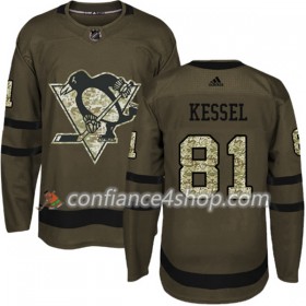 Adidas Maillot de Hockey Pittsburgh Penguins Phil Kessel 81 2017-2018 Camo Vert Authentic - Homme